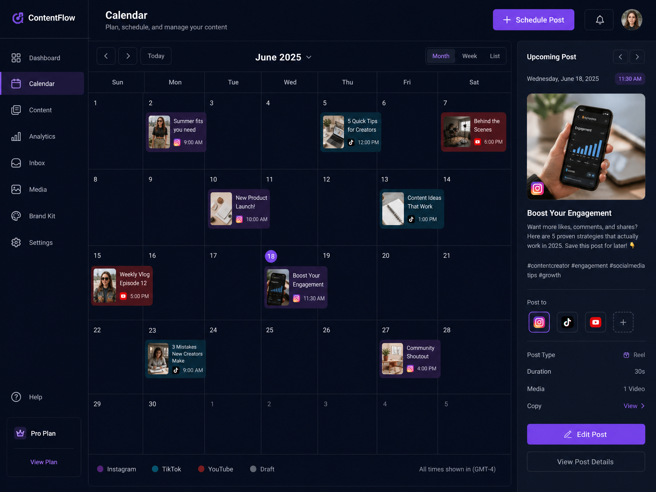 Scheduling Calendar